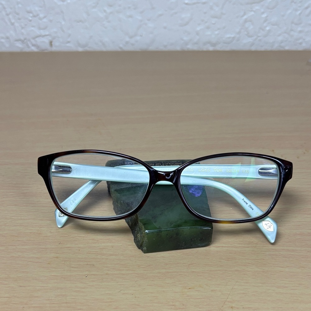 Lulu Guinness Tortoiseshell Front White Temple Women’s Glasses